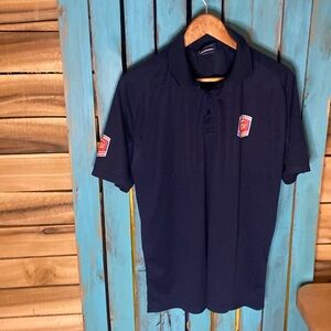 Andretti Autosport polo shirt size large navy blue with red white and blue logos